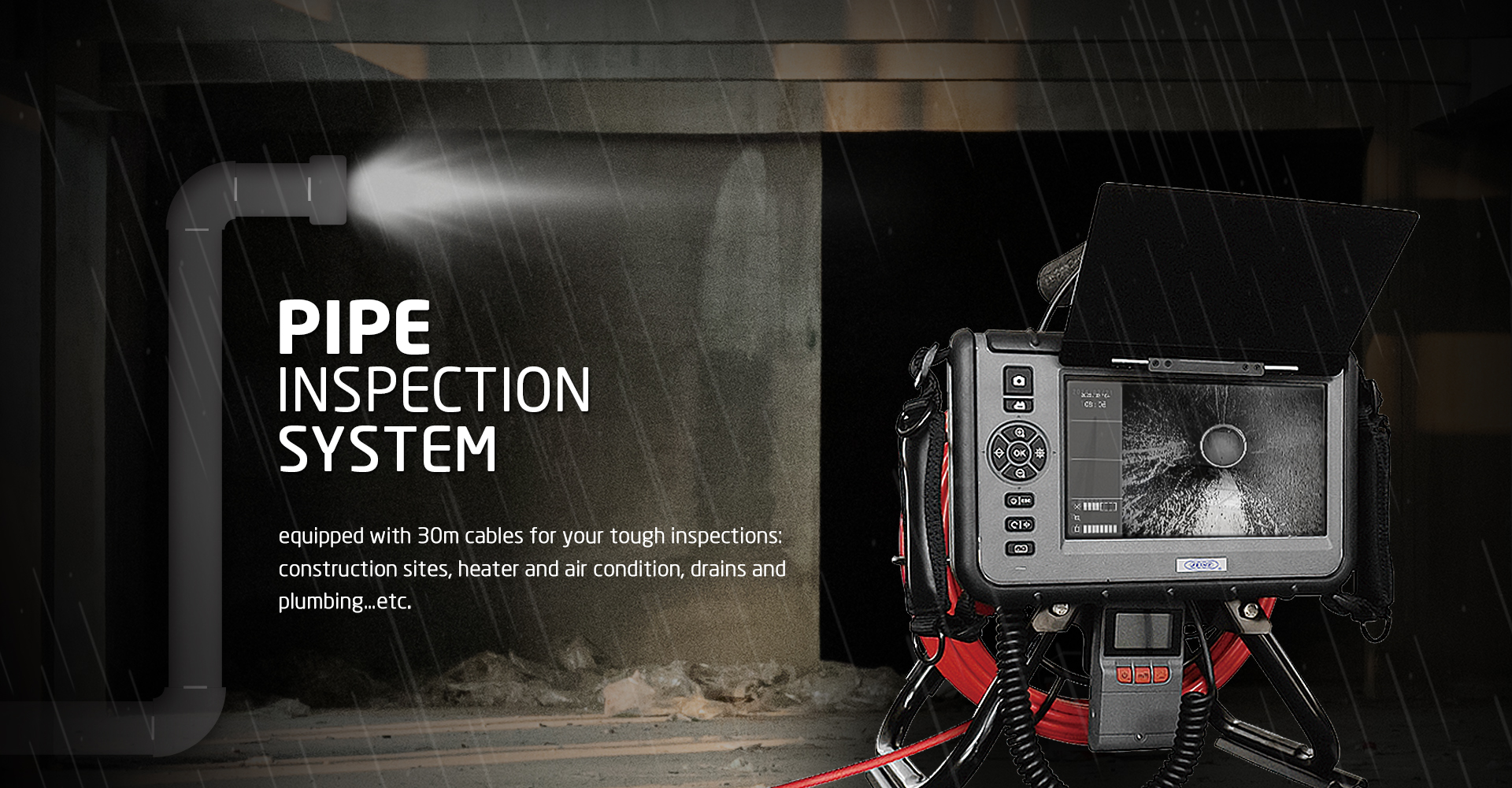 Pipe-sewer-inspection-camera-probe-console-system-j-series